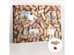 Quadro De Cortiça Com Impressão Rolhas De Vinho Para O Corredor Espelharte (100x70 Cm)