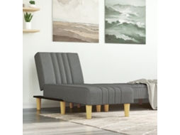 Vidaxl Chaise Longue Tecido Cinzento-escuro