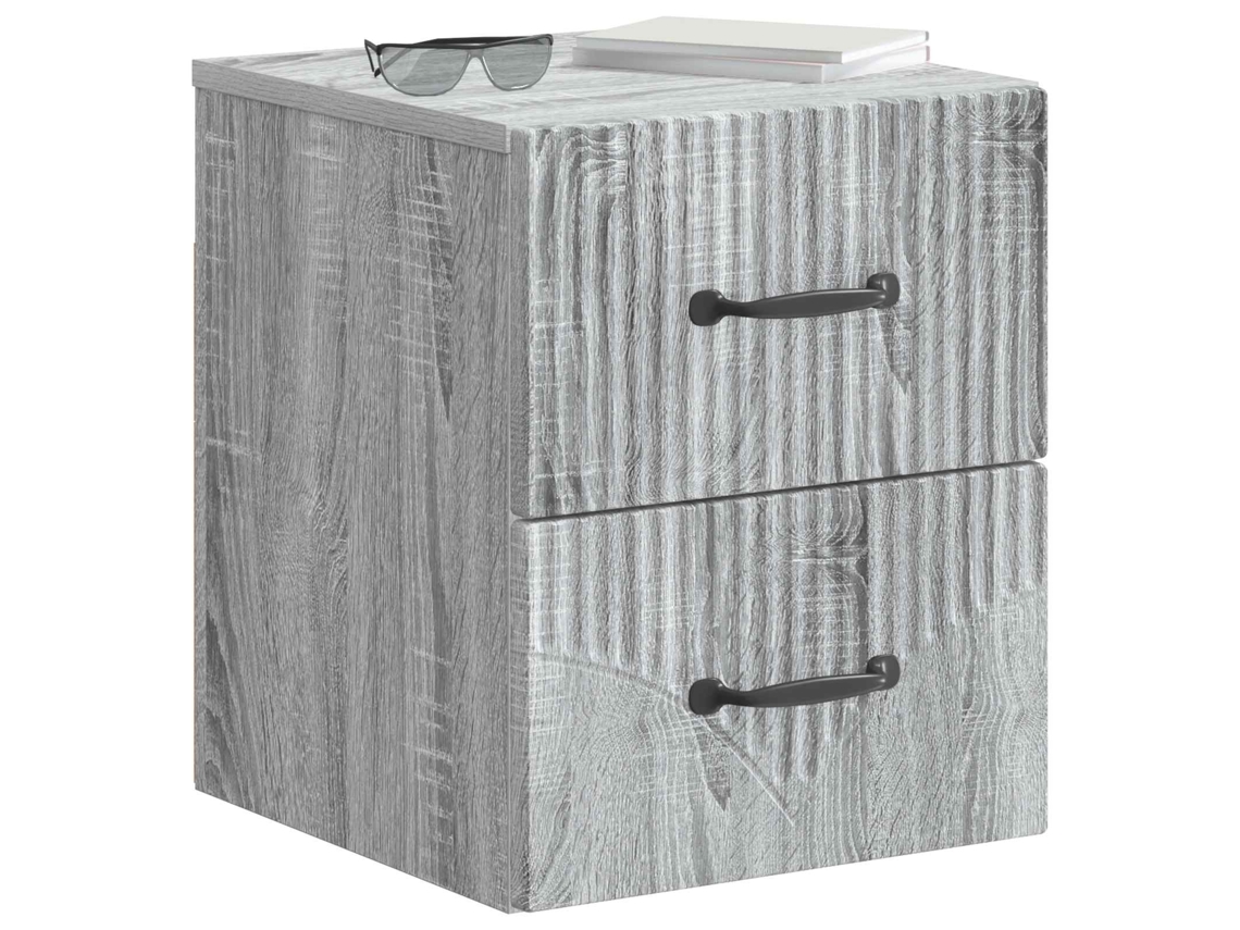 Gabinete de Canto Montado na Parede 2 Pcs Sonoma Cinzento MAISON EXCLUSIVE