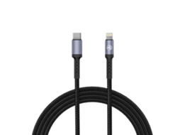 Cabo de Dados TELLUR Lightning para Tipo-C 3A Pd30W 2M Nylon Preto