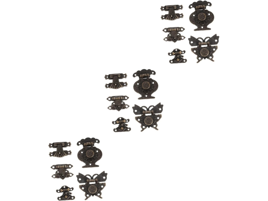 Conjunto De 15 Fechos De Cobre Vintage Para Caixas De Madeira.