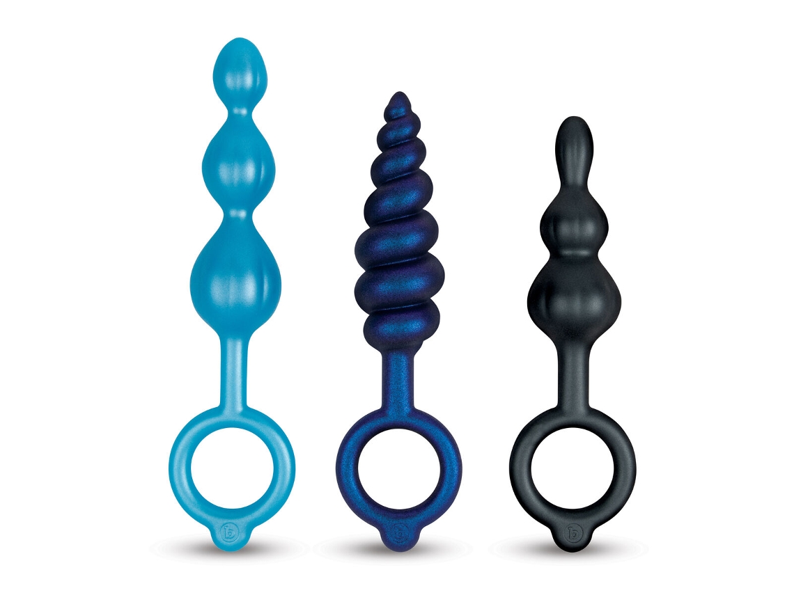 Plug Anal B-VIBE Azul 3 Peças