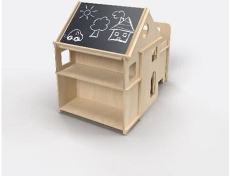 Casinha COMPACT MOB Madeira natural (89 x 70 x 70 cm|57 x 45 x 35 cm)
