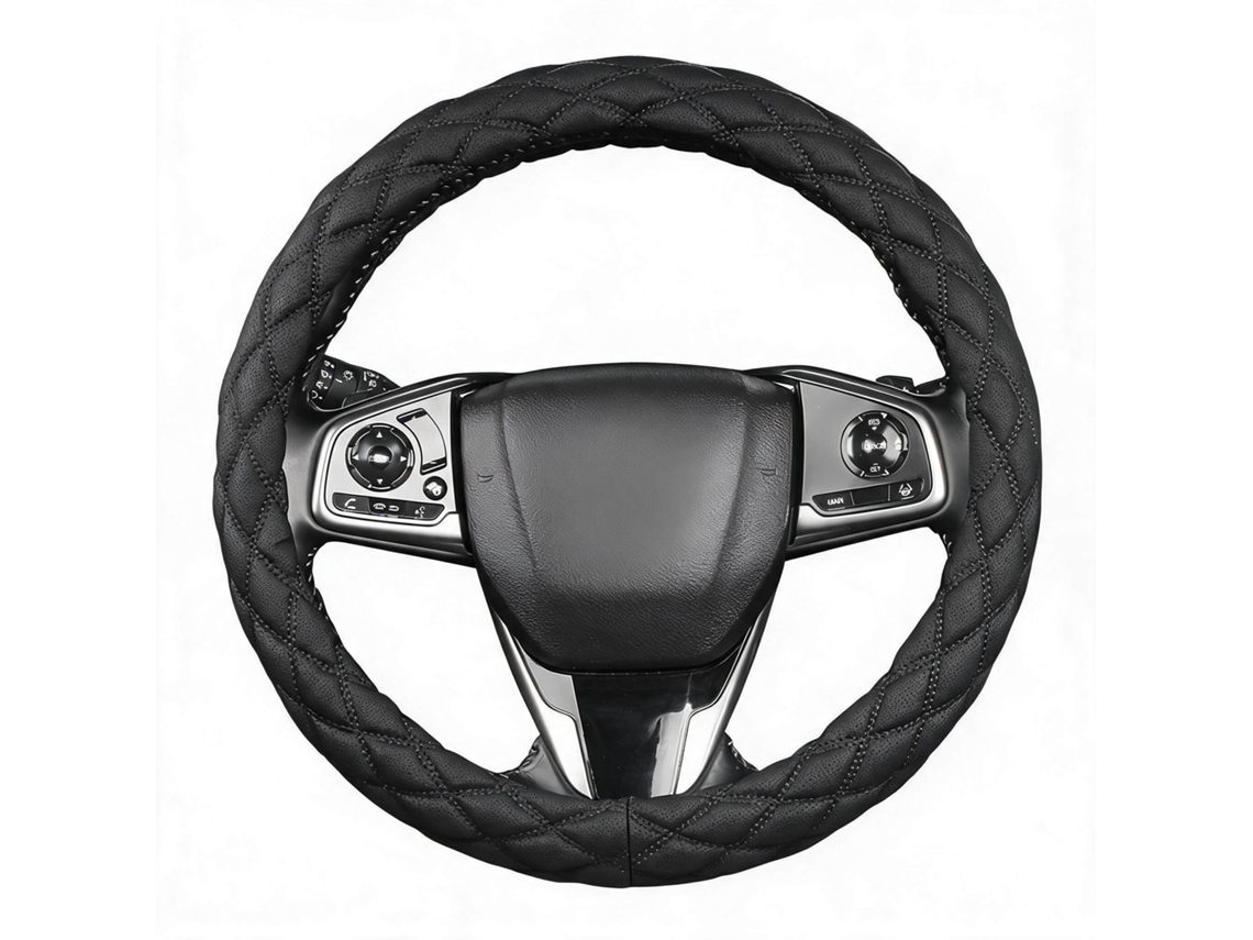 Capa Universal para Volante de Carro, Respirável e Antiderrapante Serve para Diâmetro de 38 Cm DIGITALLAB (preto)