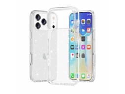 Capa Transparente 3 Em 1 Com Glitter, Compatível Com Iphone 17 Pro, Com Borda Macia E Resistente A Arranhões.