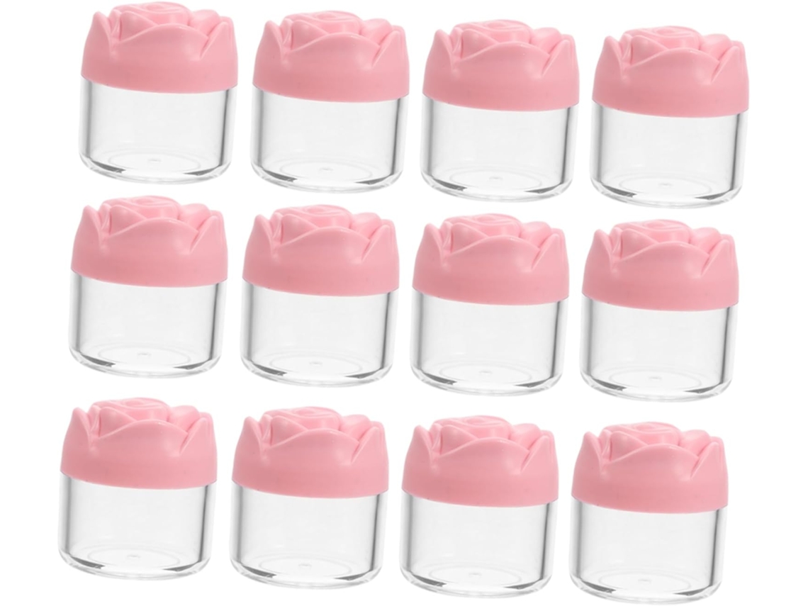 Conjunto De 12 Potes Em Formato De Rosa, Ideais Para Cosméticos, Loções E Maquiagem, Perfeitos Para Viagens.