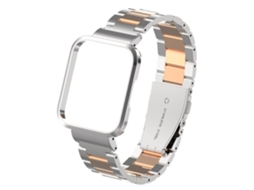 Pulseira De Relógio Lurelia Para Redmi Watch 2 Lite De Metal Com Três Contas Pó De Prata