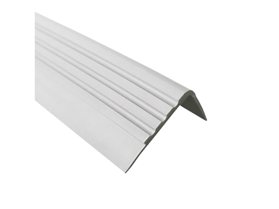 Perfil De Borda De Escada Quest Pvc 30x27 Mm, Antiderrapante, Cinzento, 150 Cm