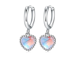 2026-aros De Pendientes Corazón De Piedra Lunar Plata 925 Para Mujeres Regalo Joyería Yjv
