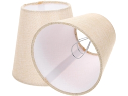Conjunto De 2 Candeeiros De Mesa Em Tecido Para Quarto