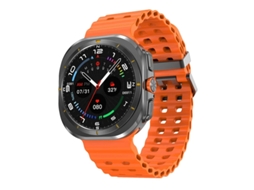 Smartwatch com chamadas Bluetooth, downloads locais de música e vídeo, 32 GB de armazenamento e suporte para fones de ouvido TWS, Orange Bestvite