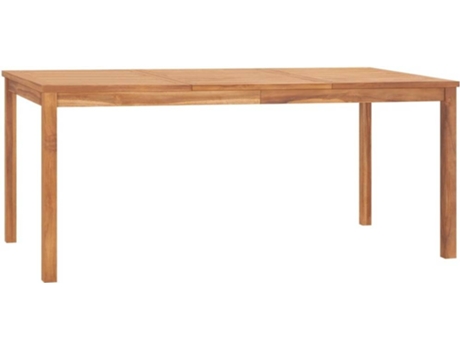 Mesa de jantar para jardim 180x90x77 cm madeira teca maciça