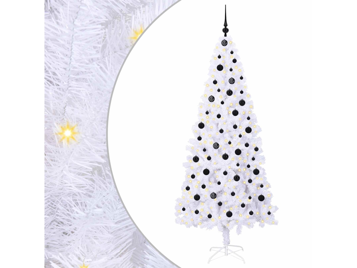 Conjunto 1 Decoração De Natal Vidaxl Branco Pvc (210 Cm)