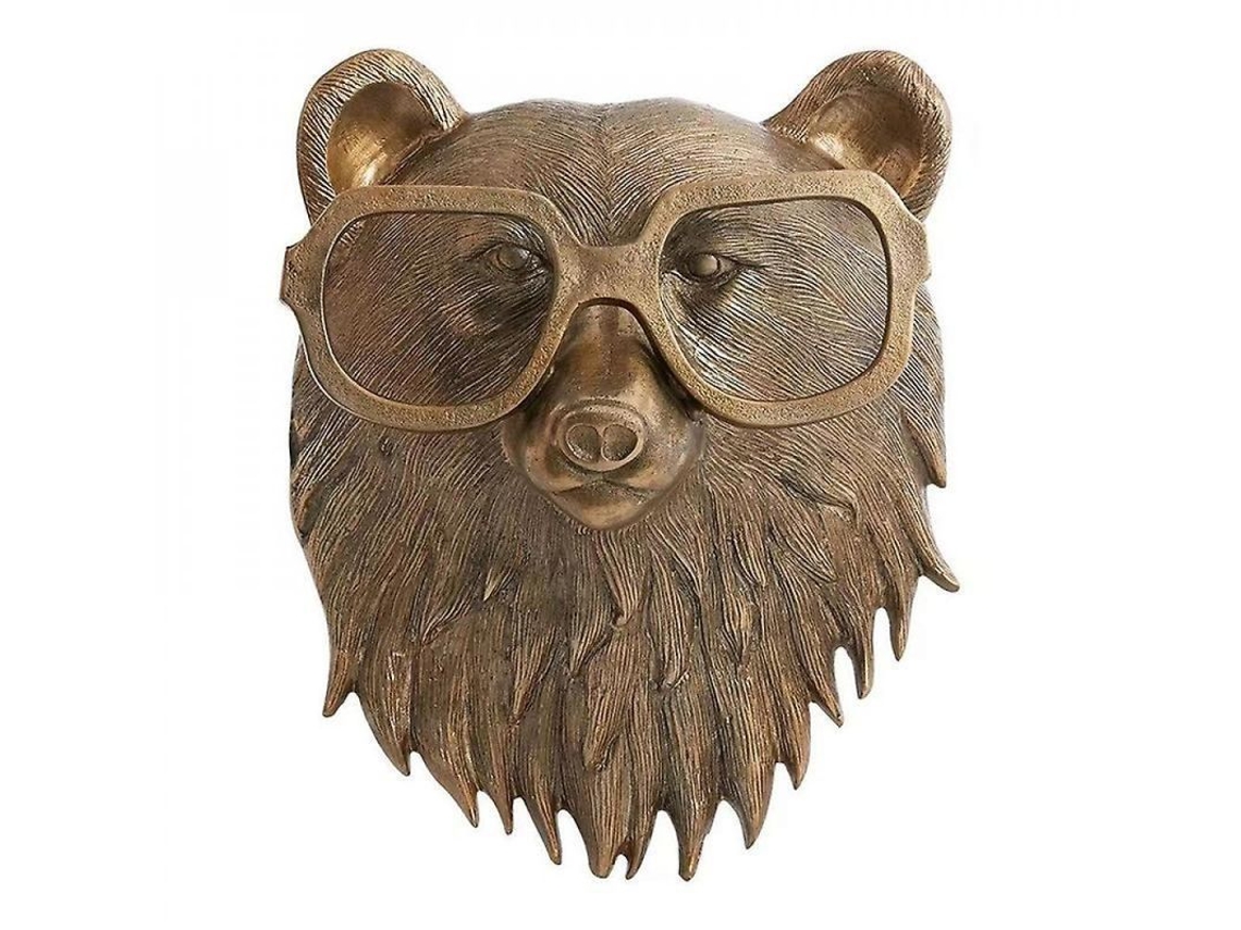 Escultura De Cabeza De Animal Colgante De Resina Para Pared Decoración Oficina Sala Qdg Oso