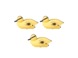 Peças Pato Amarelo Flutuante Decoração Água 11.5x6.5cm 3 Unidades