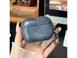 Capa Protetora Retrô Em Couro Oleado Para Fones De Ouvido Bluetooth Airpods Pro 2