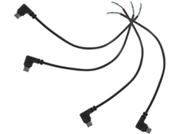 Cabo Usb-c Com Ângulo De 90 Graus, Pvc Preto, Pacote Com 4 Unidades