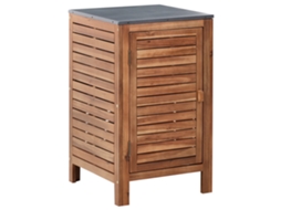 Armário Para Cozinha Externa Beliani Brucoli De Madeira De Acácia Marrom 50x50x83