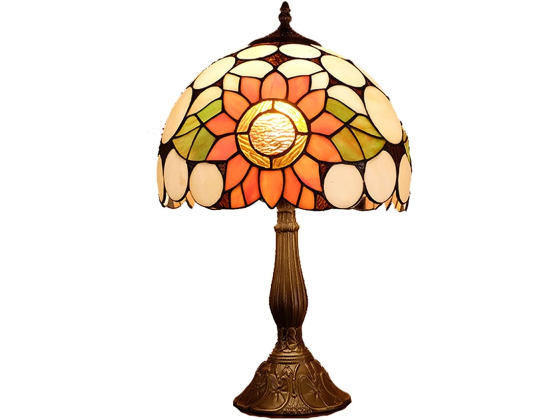 Abajur De Mesa Estilo Tiffany, Luminária De Leitura Para Escrivaninha, Luminária De Mesa Artesanal Com Vitral E Base