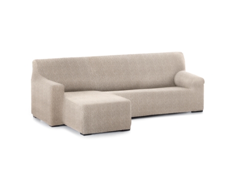 Capa Bi-Elástica para Sofá Adaptável Roc Chaise Longue Braço Curto Esquerda 250-360 Cm Marfim VIPALIA