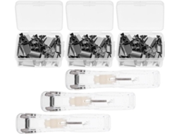 Grampeador De Mesa Reutilizável, Conjunto Com 3 Unidades, Plástico E Metal