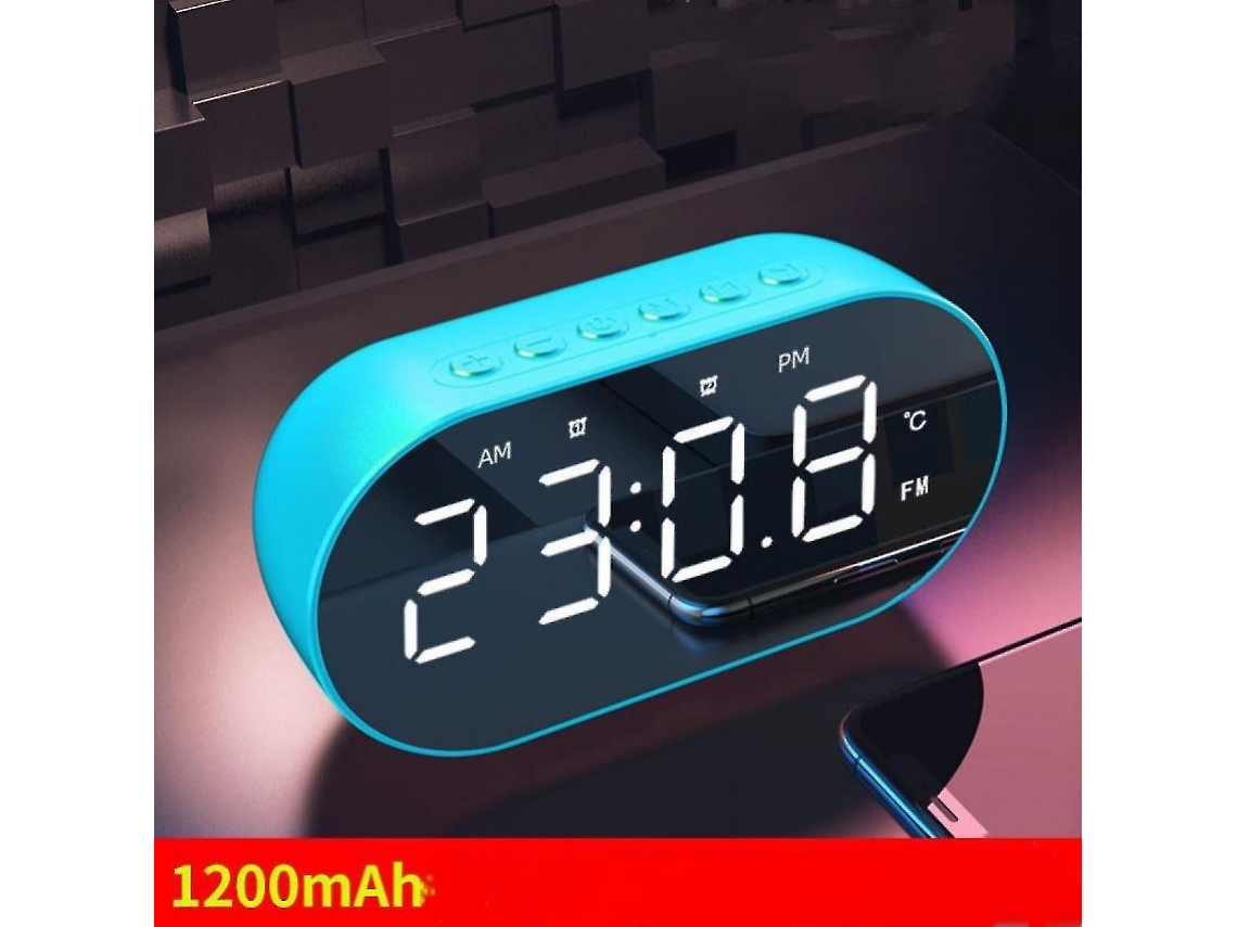 Rádio relógio Bluetooth, Visor Led, Espelhado BRILVIBERA