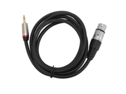 Aetheria cabo 3.5mm para Xlr Fêmea Balanceado 1.8m com Conectores Ouro para Microfones Smartphones Laptops