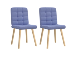 Vidaxl Cadeiras De Jantar 2 Pcs Jeans Tecido Azul