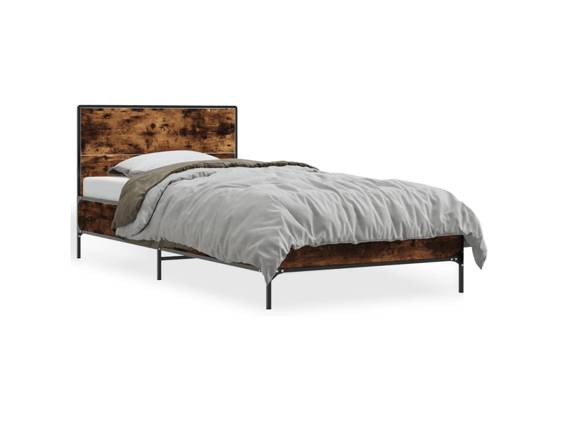 Bed Frame, Bed Frames Vidaxl Marrom Madeira Processada (100 X 200 Cm)