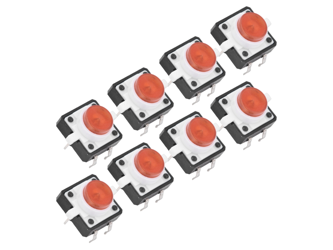 Botão de Pressão Táctil com Led Momentâneo