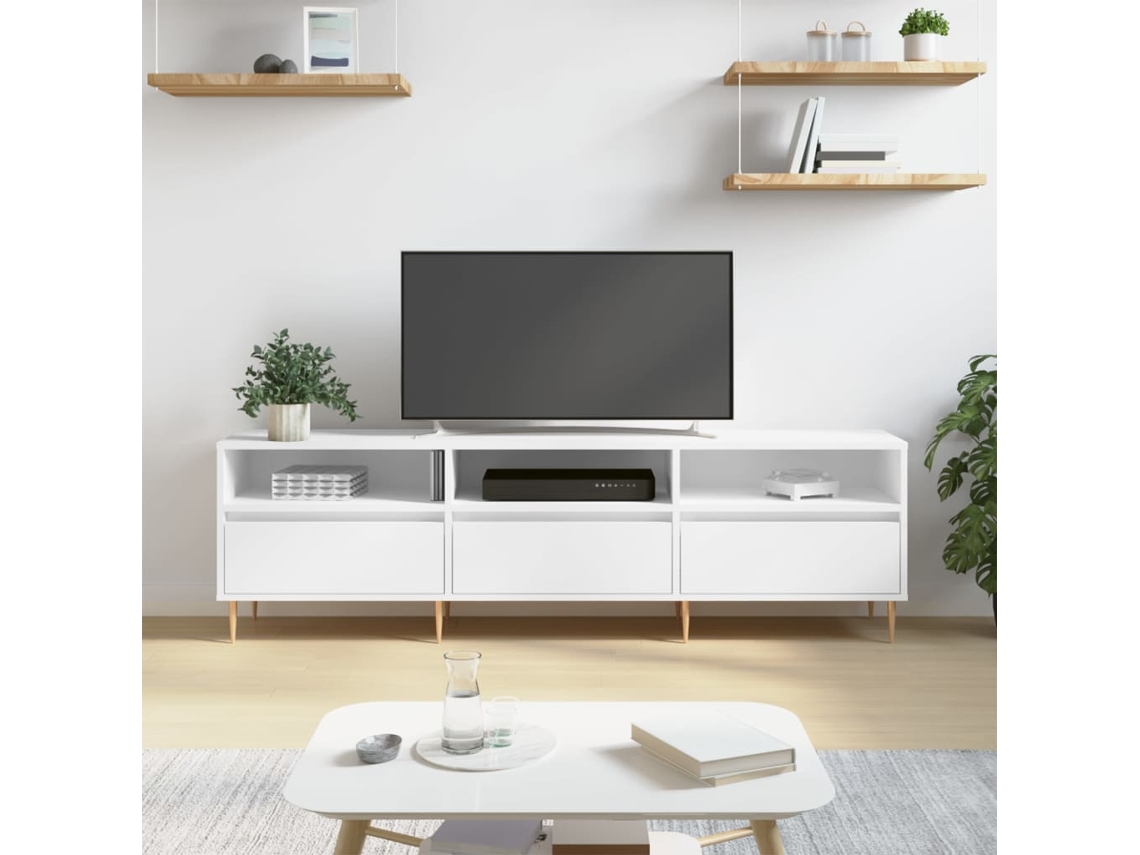 Vidaxl Móvel De Tv 150x30x44,5 Cm Derivados De Madeira Branco