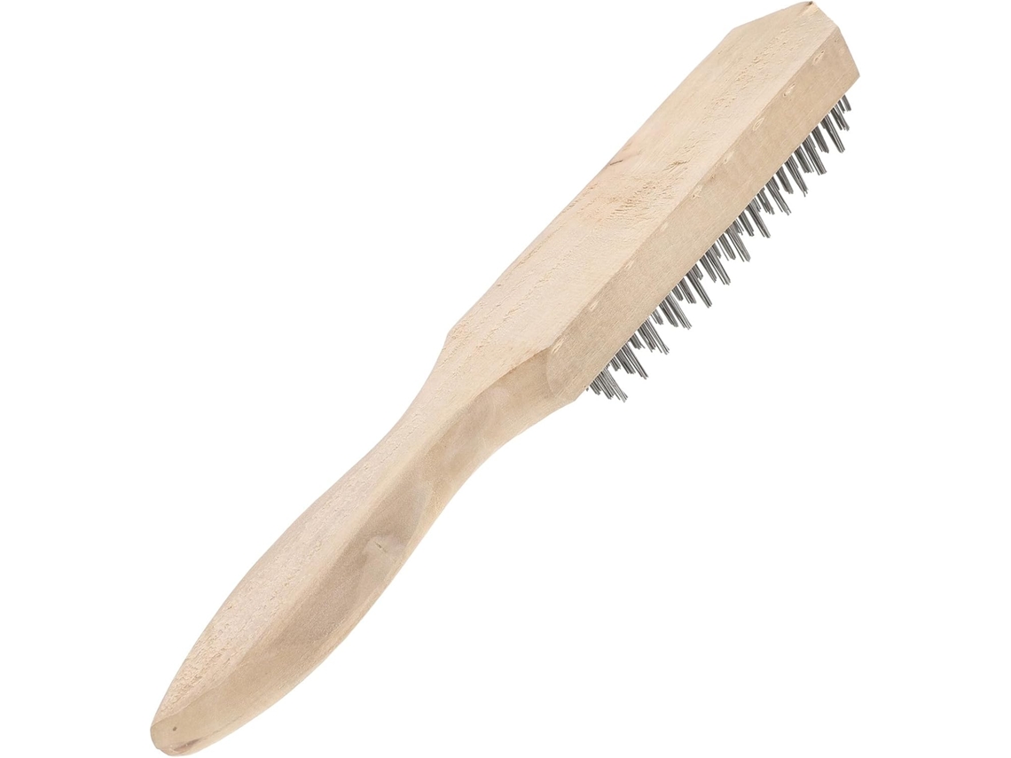 Escova De Aço E Madeira Resistente Para Churrasqueira – Ideal