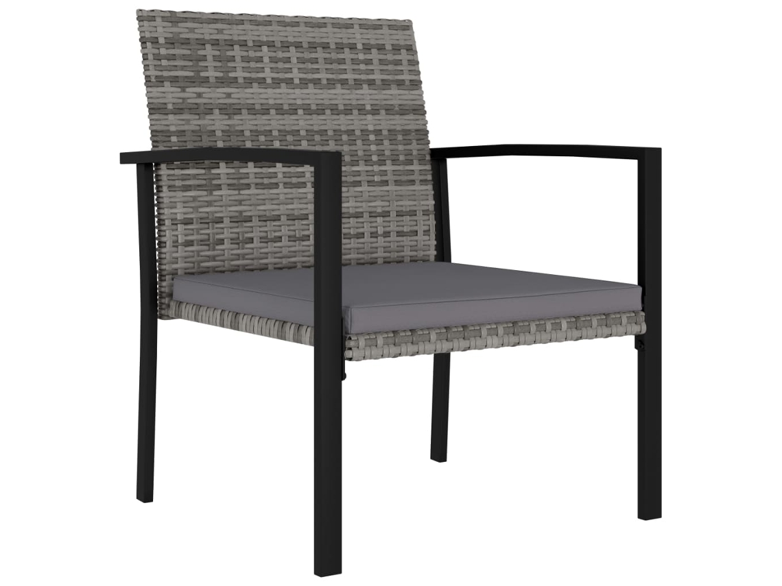 Maison Exclusive - Cadeiras De Jantar Para Jardim 2 Pcs Vime Pe Cinzento