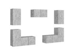 Tv Cabinet, Tv Cabinets Vidaxl Cinzeto Madeira Processada (n/a)