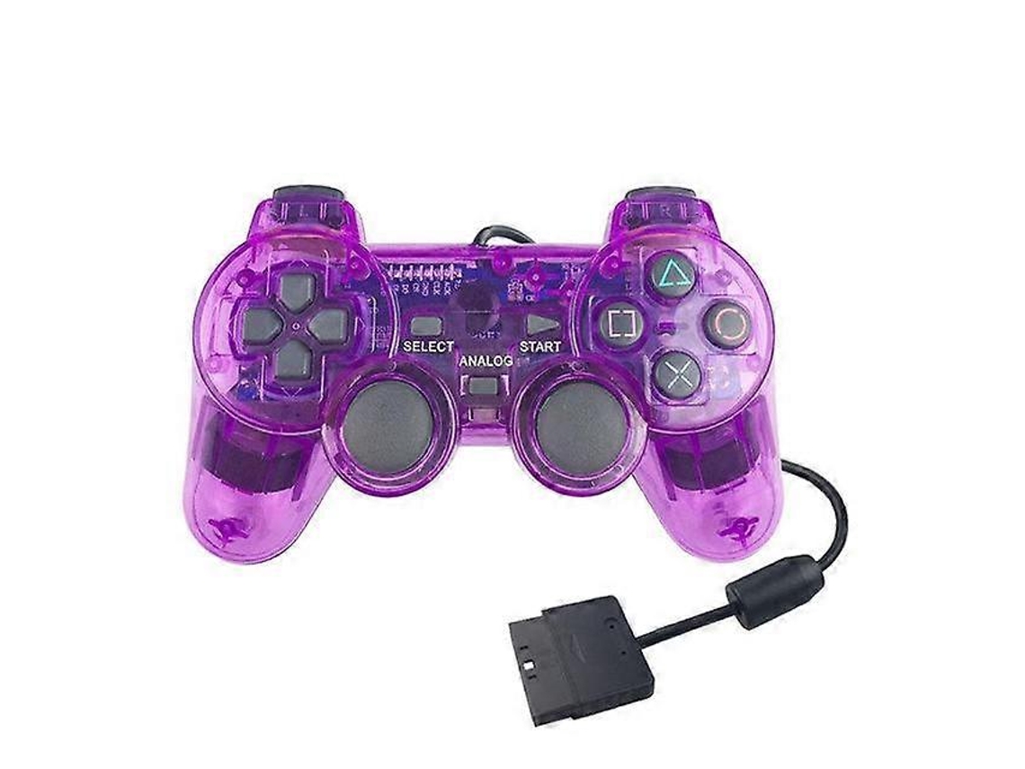 Para Ps2 Wired Game Controller Gamepad Dupla Vibração Clear Controller Gamepad Joypad Para Playstation 2 Ps2 Gamepads Acessório Hengjian