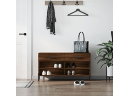 Vidaxl Banco Sapateira 102x35x55 Cm Deriv. Madeira Carvalho Castanho