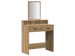 Mesa de Vestir com Gaveta Carvalho Artesanal 79x41x140 cm MAISON EXCLUSIVE