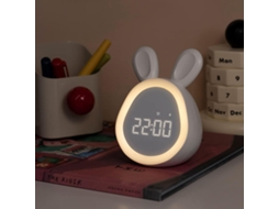 Despertador Infantil Em Forma De Coelho Com Luzes, Despertador Eletrônico Com 5 Toques E 2 Alarmes, Timer De 12 24 Horas