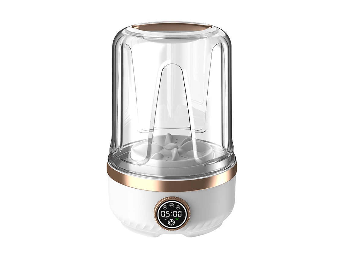 Lavadora Mini Automática Portátil, Para Roupas Íntimas/meias Sfushos (3600 Mah Recarregável, Branco)