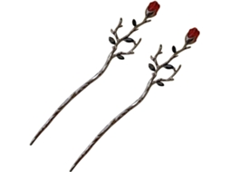 Grampos De Cabelo Em Formato De Rosa, Conjunto Com 2 Unidades, Em Liga Metálica, Design Retrô Elegante.