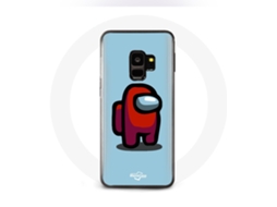 Capa para Samsung Galaxy S9 plus Among Us videogame Fundo azul