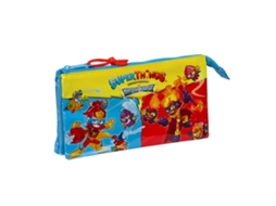 Estojo Triplo Superthings Rescue Force Azul 22 X 12 X 3 Cm