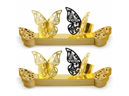 Laxiscreed Argolas De Borboleta Douradas Refletoras Para Decoração De Toalhas E Artesanato, 100 Peças
