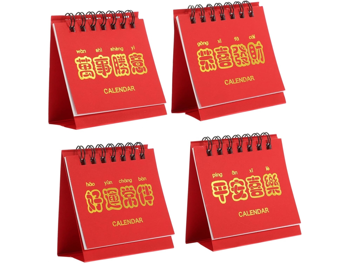 Calendário De Mesa Pequeno Showero 4 Peças, Mensal Feito Papel Para