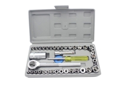 Conjunto De Ferramentas Laxiscreed Com Chaves, Soquetes Em Aço Alto Carbono E Empunhadura Antideslizante
