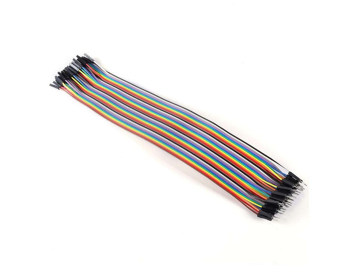 Cabo Flexível 30cm 40 Pinos Macho-macho Colorido