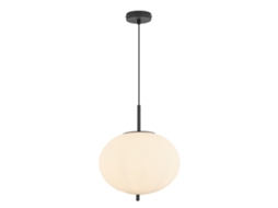 Suspensão Oval Vidro Opalino 23w Ip20 E27 Diâmetro 290mm Braytron