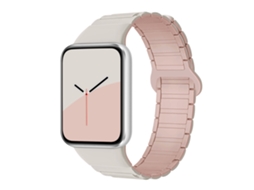 Bracelete CHRUI Para Xiaomi Smart Band 8 Pro/9 Pro, Bracelete Magnética De Silicone (Oxford Rosa)
