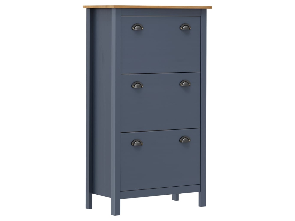 Shoe Cabinet, Shoe Cabinets Vidaxl Cinzeto Madeira De Pinho (n/a)
