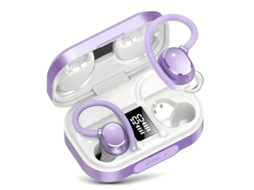 Auriculares Sem Fio Banco Potência Tempo Reprodução Yizhood Bluetooth Com Cancelamento De Ruído Roxo